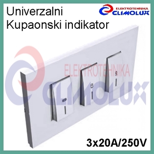 Univerzalni Kupaonski indikator IKL- 3x20A bijeli sa tinjalicom