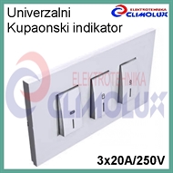 Universal switch set for bathroom IKL- 3x20A, illuminated, white