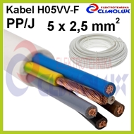 Mantelleitung Kabel H05VV-F (PP/J) 5 x 2,5 mm2 weiß