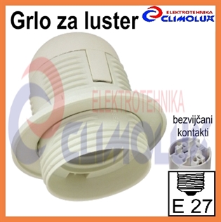 Grlo E27 sa vanjskim navojem - za luster, bv, bijelo