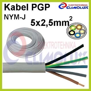 Kabel PGP (NYM-J) 5 x 2,5 mm2