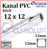 Elektroinstalacijski PVC kanal  12 x 12 bijeli 2m