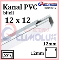 Plastic cable trunking  12 x 12 white 2m