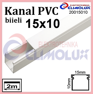 Elektroinstalacijski PVC kanal 15 x 10 bijeli 2m