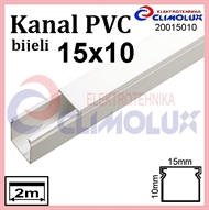 Elektroinstalacijski PVC kanal  15 x 10 bijeli 2m