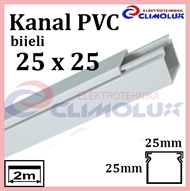 Elektroinstalacijski PVC kanal  25 x 25 bijeli 2m