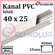 Elektroinstalacijski PVC kanal  40 x 25 bijeli 2m