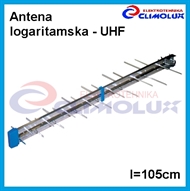 Externe terrestrische Antenne UHF 10dB, logarithmisch