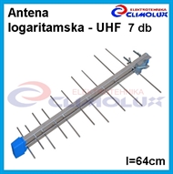 Terrestrial antenna logarithmic, External, UHF 7dB
