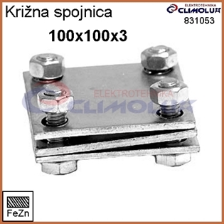 Kreuz Flachbandhalter 100x100x3