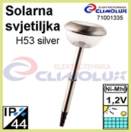 Solar lamp LED H53 IP44 silver