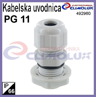 Kabelska uvodnica PG 11, IP66, plastična