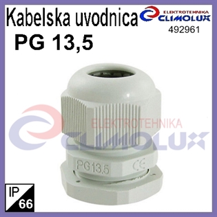Kabelska uvodnica PG 13,5 IP66, plastična