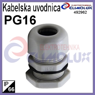 Kabelska uvodnica PG 16 IP66, plastična