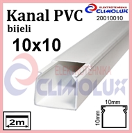 Plastic cable trunking  10 x 10 white 2m