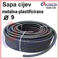 Galvanized and plasticized flexible steel tube  9 mm