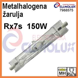 Metalhalogena žarulja Rx7s  150W ,4000K, VTH