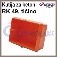 Flush mounted connetion box RK49 for concrete installation without cover