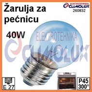 Žarulja za pećnicu 300° 40W E27 G45