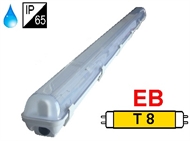 Waterproff luminaire IP65 for T8 fluo. tubes 1x36W, electronic ballast 