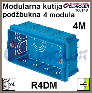 Modularna kutija R4DM za 4 modula, podžbukna ugradnja