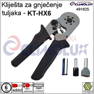 Kliješta za gnječenje završnih tuljaka KT-HX6 -HEXA- 0,25-6 mm2