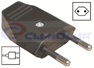 Eurostecker ,2-polig, gerade, schwarz