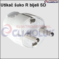 Schuko-plug PVC, white, SD