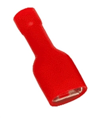 Flachsteckhülse vollisoliert 4,8x0,5mm; 1,5mm2 rot