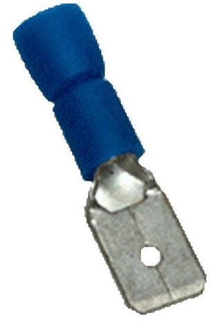Utična stopica izolirana 6,3x0,8mm ; 2,5mm2 plava