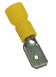 Flachstecker isoliert 6,3x0,8mm; 6mm2 gelb