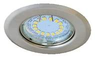 Recessed downlight for spotlamps, URT-16 chrome-mat