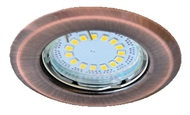 Recessed downlight for spotlamps, URT-16 matted copper