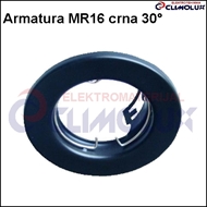 Recessed downlight movably for spotlamps, MR16 black 30°