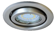 Recessed downlight movably for spotlamps, URT-16 matted-chrome 30°