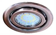 Recessed downlight movably for spotlamps, URT-16 matted-copper 30°