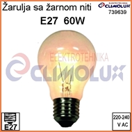 Light bulb standard E27  60W 240V clear