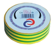 PVC electrical insulating tape 20mx18mm , green-yellow