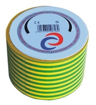 PVC electrical insulating tape 20mx50mm , green-yellow