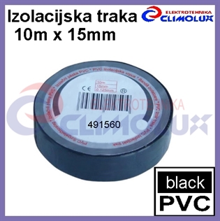 Izolacijska traka 10mx15mm crna
