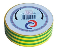 PVC electrical insulating tape 10mx15mm , green-yellow