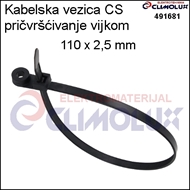 Vezica CS 110 x 2,5 crna pričvršćivanje s vijkom