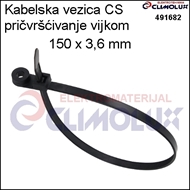 Cable tie CS 150x3,6 with screw fastening