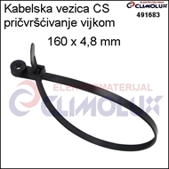 Vezica CS 160 x 4,8 crna pričvršćivanje s vijkom