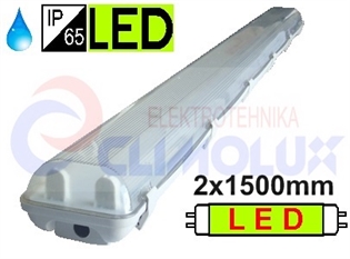 Vodotijesno rasvjetno tijelo za LED svjetlosne cijevi 2x1500mm IP65