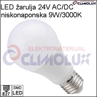 LED bulb low voltage 24V E27 9W