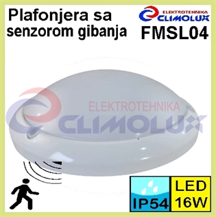 Plafonjera sa senzorom LED 16W FMSL04 IP54 