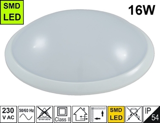 Plafonjera zaštićena LED MF04 16W IP54 